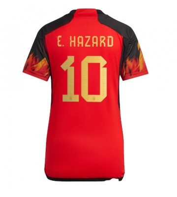 Belgien Eden Hazard #10 Hemmatröja Kvinnor VM 2022 Kortärmad